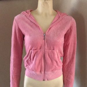 Juicy couture pink velour hoodie - size Small